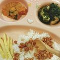 エリリﾝ's cooksnap of when they made かぼちゃのそぼろ煮★幼児食にも◎.