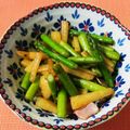NAOばあさん's cooksnap of when they made アスパラとじゃが芋のベーコン炒め.