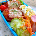 YUH♡ママ's cooksnap of when they made ☆簡単☆ピザとんかつ☆.