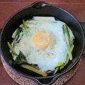 G_Yossan's cooksnap of when they made 小松菜チーズの巣ごもり目玉焼き.