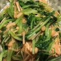 陸ケミ's cooksnap of when they made ♣三つ葉となめたけの和え物♣.
