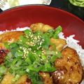 びーぼまり's cooksnap of when they made ☆簡単★鶏ササミガーリック丼☆.