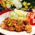 ✽チョコⅠＨ✽'s cooksnap of when they made スイートチリでエスニック風油淋鶏♡.