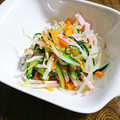 ごはん好きパンも好き's cooksnap of when they made もやしときゅうりの中華サラダ♪.