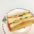 サンディサンディ's cooksnap of when they made ハムときゅうりのサンドイッチ.