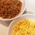 ☆ドキンちゃん☆”'s cooksnap of when they made ＊肉そぼろと卵そぼろ！二色丼＊.