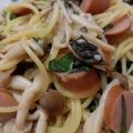 あっぷる147's cooksnap of when they made きのこと大葉の和風パスタ.