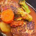 ahryキッチン's cooksnap of when they made ソースも野菜と美味しく♪煮込みハンバーグ.