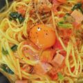 ＣＡＦＥちゃん's cooksnap of when they made やった♪五右衛門風カルボナーラチリトマト.