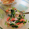 月✳Iris's cooksnap of when they made ほうれん草とカニカマのマヨポン和え.