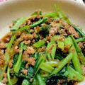 リリリリーコ's cooksnap of when they made 小松菜とひき肉のオイスター炒め.