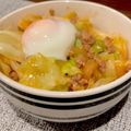 あんぺる's cooksnap of when they made キャベツと豚ひき肉の甘辛炒め丼.