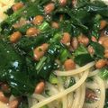 いっけっけ☆☆'s cooksnap of when they made 納豆とモロヘイヤの冷製パスタの作り方.