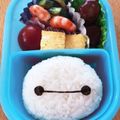 豆乳pudding's cooksnap of when they made 【キャラ弁】ベイマックスのおにぎり弁当.