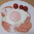 きらり流れ星's cooksnap of when they made ♡主人のハムエッグ.