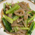 けんよこ's cooksnap of when they made 簡単♪小松菜とつきこんにゃくのからし和え.
