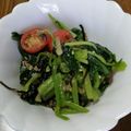 ramieru's cooksnap of when they made トマト☆ほうれん草☆きのこの塩昆布ナムル.