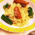 ベーコン兄貴's cooksnap of when they made たっぷりオクラの塩焼きそば☆.