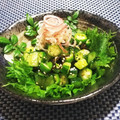 辰夫女子's cooksnap of when they made 新食感　オクラときゅうりの塩昆布和え　.