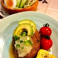 junchan888's cooksnap of when they made アボカドのせ和風ハンバーグ.