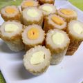 miziyui's cooksnap of when they made スライスチーズでチーズちくわ.