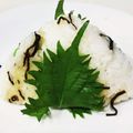 さおりらっくま's cooksnap of when they made 枝豆入り塩昆布と大葉のおにぎり♪.
