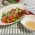 サヤスカマカン's cooksnap of when they made 我が家の簡単酢でトマト胡瓜ちりめん酢の物.