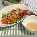 サヤスカマカン's cooksnap of when they made 我が家の簡単酢でトマト胡瓜ちりめん酢の物.