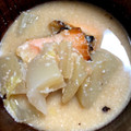 bonandsora's cooksnap of when they made 残り野菜で♡体も温まる♡焼き鮭の粕汁.