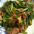 aizu_po's cooksnap of when they made にら鯖缶　キムチの炒め物.