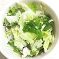 クックGB6431☆'s cooksnap of when they made キャベツ・大葉・海苔のワサビ麺つゆ和え♪.