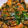 miumini's cooksnap of when they made 茄子とニラと豚ミンチの甜麺醤炒め.