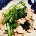 sumomokaka's cooksnap of when they made 豚ばらと小松菜の炒め物.