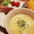かくいぬ's cooksnap of when they made シェフが絶賛☆生トウモロコシのポタージュ.