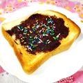 ふうはっちゃん's cooksnap of when they made チョコチョコトースト☆.