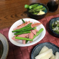マールマル's cooksnap of when they made アスパラと魚肉ソーセージの簡単炒め.