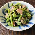 kinniko's cooksnap of when they made ミズ（山菜）とサバ缶の煮もの.
