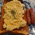 precious☆'s cooksnap of when they made スクランブルエッグチーズトースト.