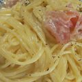 凪なぎ's cooksnap of when they made カルボナーラ（生クリームなし、全卵使用）.