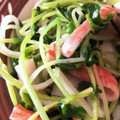 横国系やきう女子's cooksnap of when they made ２分で作り置き！豆苗とカニカマの和え物.