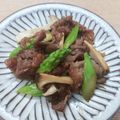 heaco_'s cooksnap of when they made 牛肉アスパラエリンギ炒め.