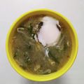 ☆ひなたmama☆'s cooksnap of when they made もやしの温玉スープ（失敗した温泉卵の救済.