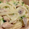 hanaの備忘録's cooksnap of when they made 超簡単！♡豆苗と豆乳の力うどん♡.