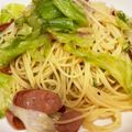 れっもーん's cooksnap of when they made 【パスタ】レタスとベーコンのオイルパスタ.