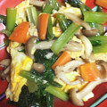 ちゃぎー's cooksnap of when they made キノコと小松菜のふわふわ卵炒め.