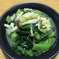 daikanon's cooksnap of when they made 小松菜とブナシメジと油揚げの白だし煮.