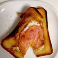 amaguly's cooksnap of when they made フライパンひとつで簡単ハムエッグトースト.