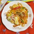 mmameco's cooksnap of when they made ナポリタンリメイク♪冷凍ポテトグラタン.