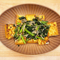 おりぼぶ's cooksnap of when they made 超簡単！春菊ときのこの厚揚げ.