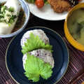 はなぴっち's cooksnap of when they made 大葉とゆかりのおにぎり.